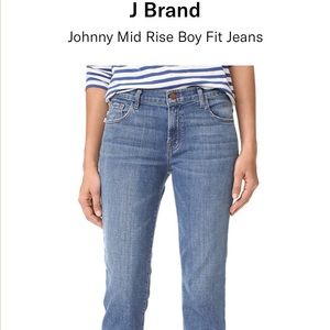 J Brand Mid Rise Boy Fit Jeans